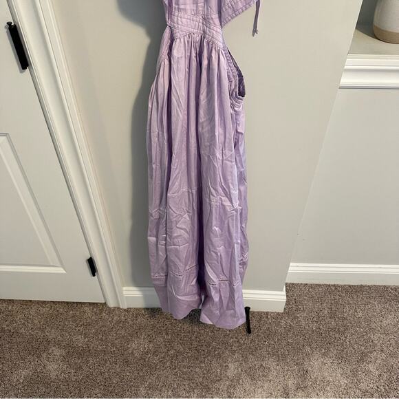 ShopBop Something Navy Purple Lilac Cutout Maxi Dress Large - Picture 5 of 11